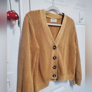 Old Navy Mustard Ribbed Cardigan